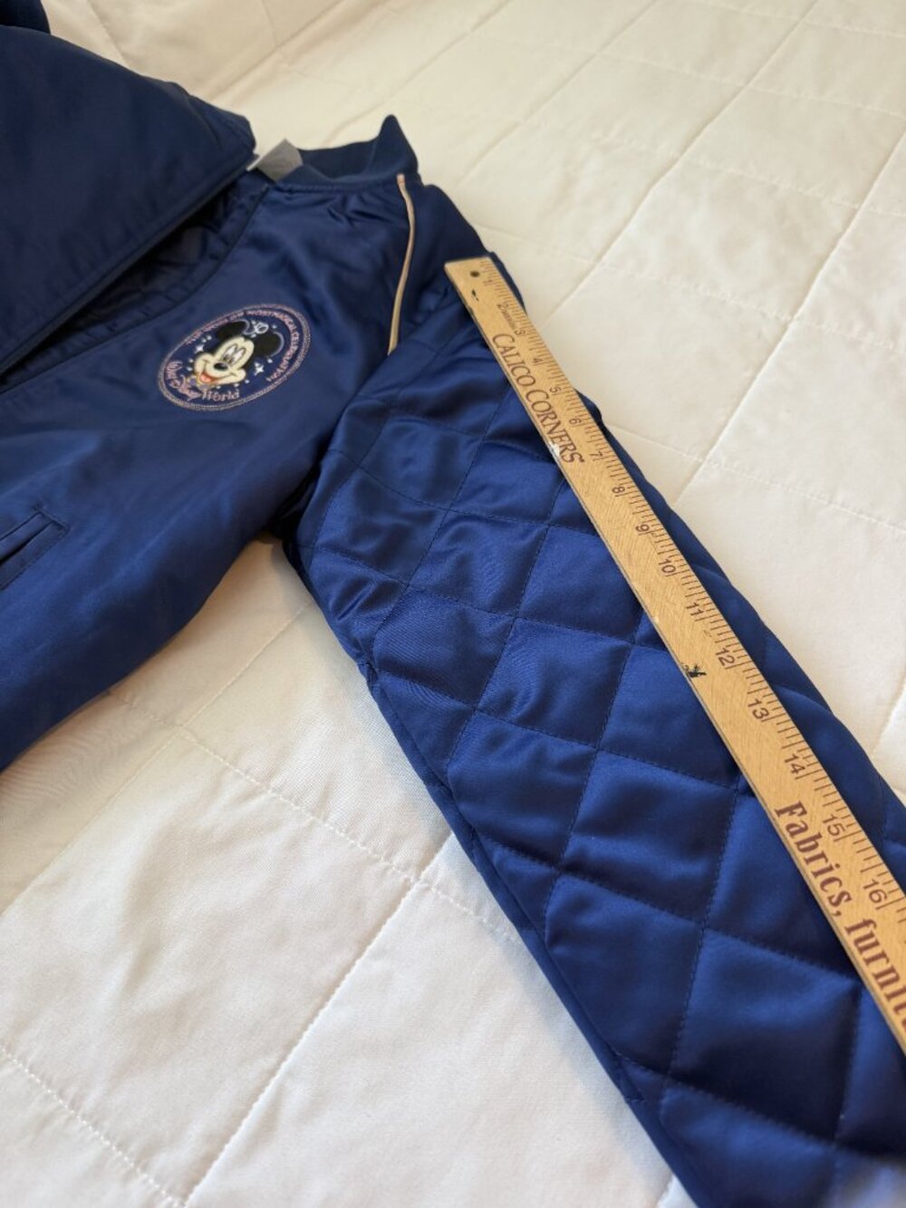 Disney Parks 50th Anniversary Satin Bomber Jacket Castle Mickey Size M - Picture 10 of 12